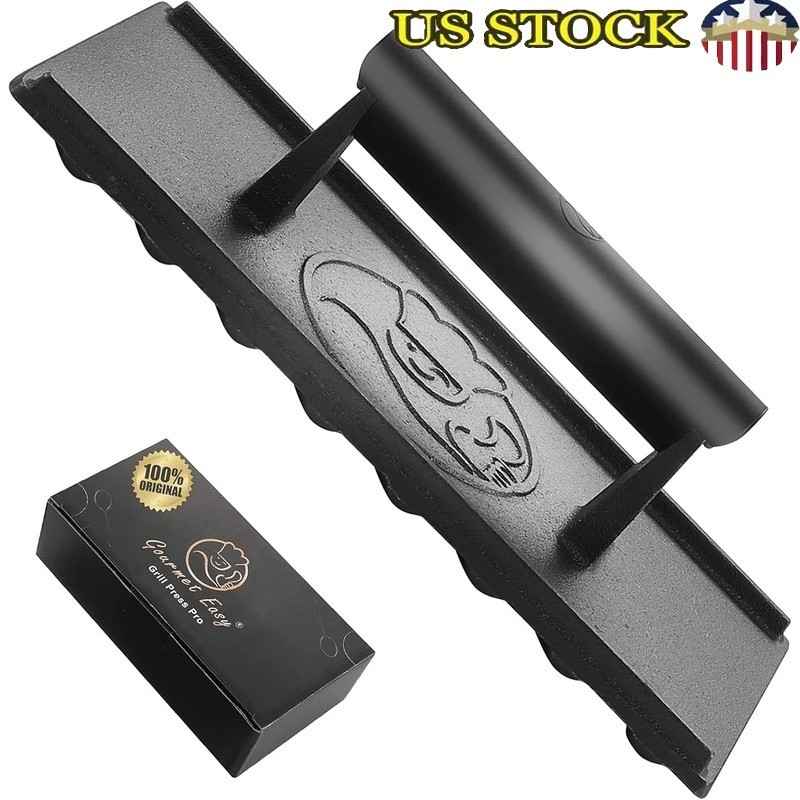 Heavy Cast Iron Burger Press Griddle Tool Meat Smasher Cooking Accessory New gallery