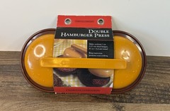 Charcoal Companion Double Hamburger Press Mold Burger 4.5 Circular Patties NEW