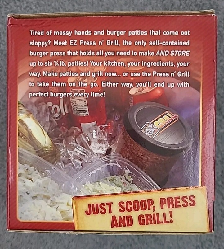 EZ Press N Grill BP-1 Perfect Burger Patty Maker Container NEW As Seen On TV gallery