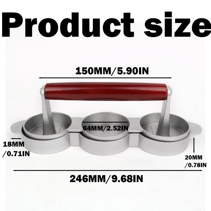 Mini Burger Press Small Meat Patty Maker Round Shape Hamburger BBQ gallery