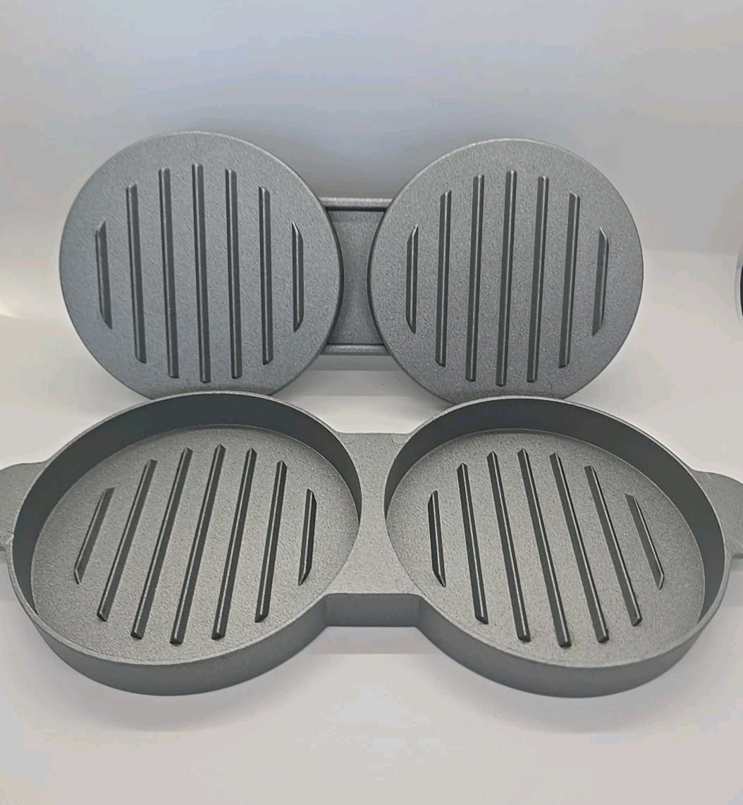 Crofton Non Stick Double Burger Press Sturdy Heavy Duty Kitchen Grill (A3) gallery