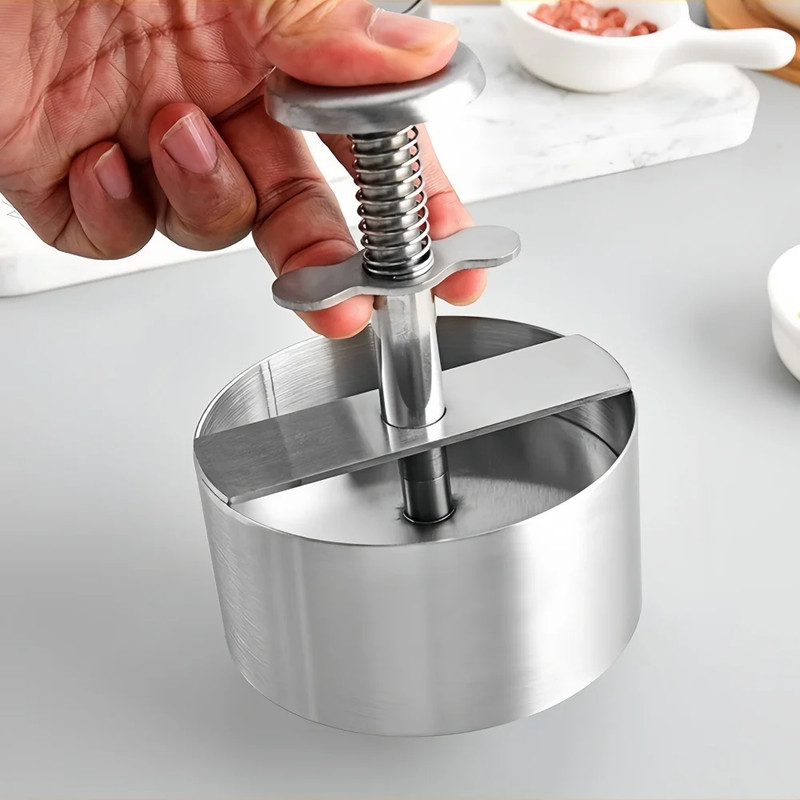 Hamburger Meat Press Patty Maker 304 Stainless Steel round Non-Stick Thickness A gallery
