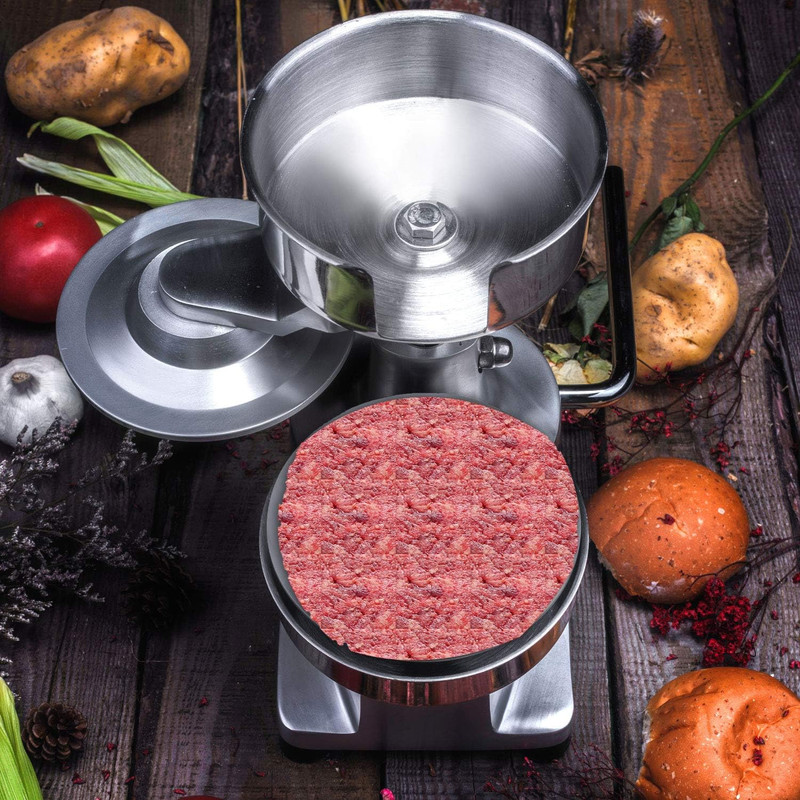 5 Inches/130Mm Sliver Commercial Hamburger Press Patty Maker Heavy Duty Meat For gallery