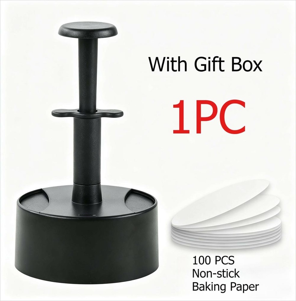 Compact High-Quality Hamburger Patty Press with 100 Sheets of Silicone Oil Paper