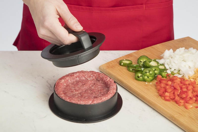 Stuffed Burger Press 4 in 1 Patty Maker Slider Mold Nonstick 4Inch gallery