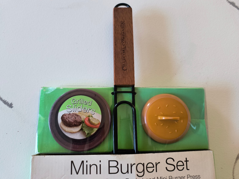 Charcoal Companion Grilled Sliders Mini Burger Set NOS gallery