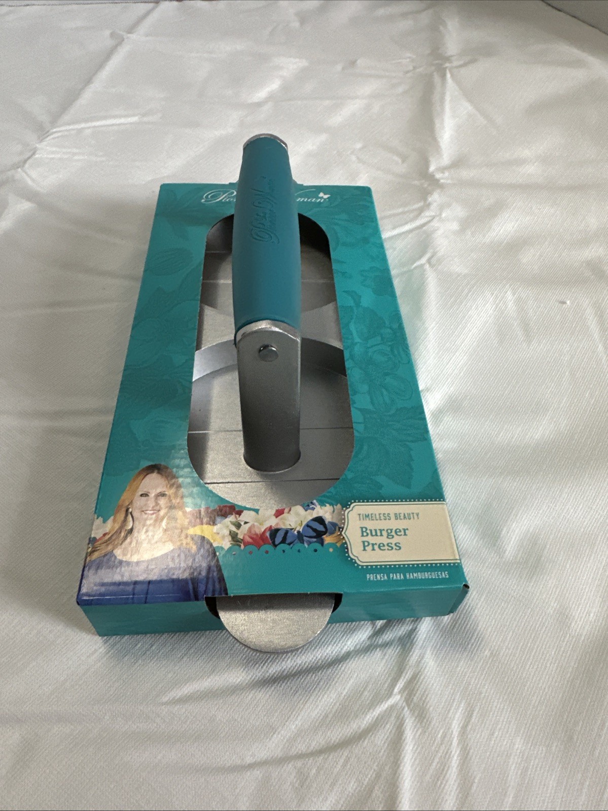 Pioneer Woman Double Burger Press Timeless Beauty Aluminum Teal Green New gallery