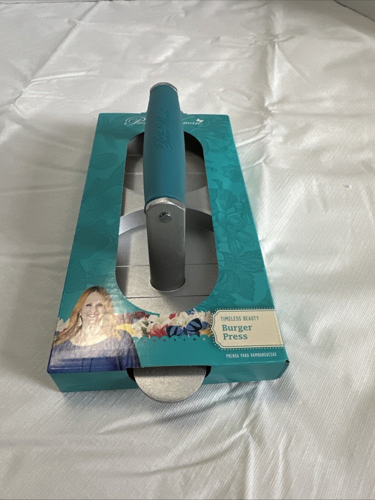 Pioneer Woman Double Burger Press Timeless Beauty Aluminum Teal Green New