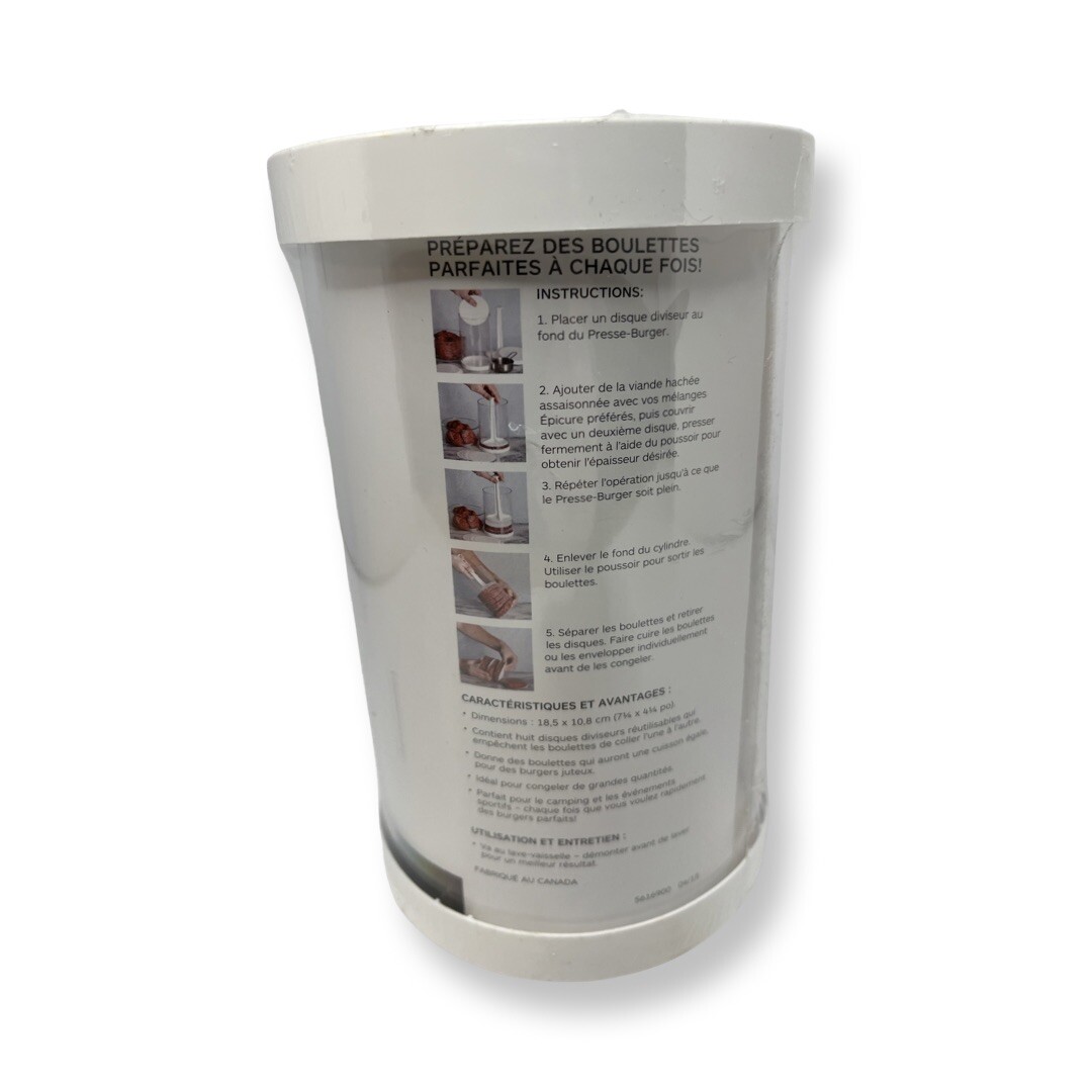 Epicure Burger Press Includes 8 Reusable Divider Discs gallery