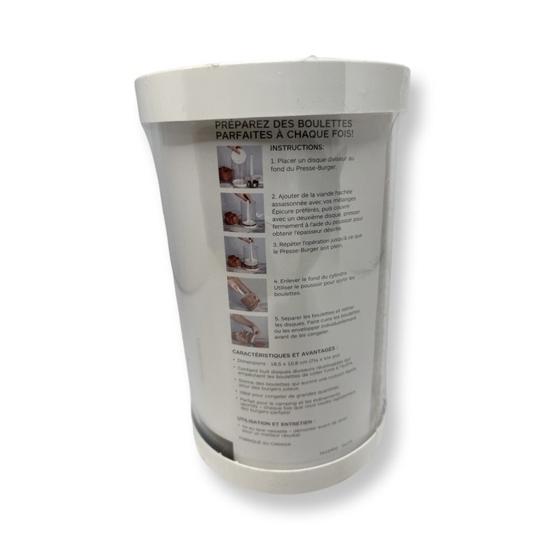 Epicure Burger Press Includes 8 Reusable Divider Discs gallery