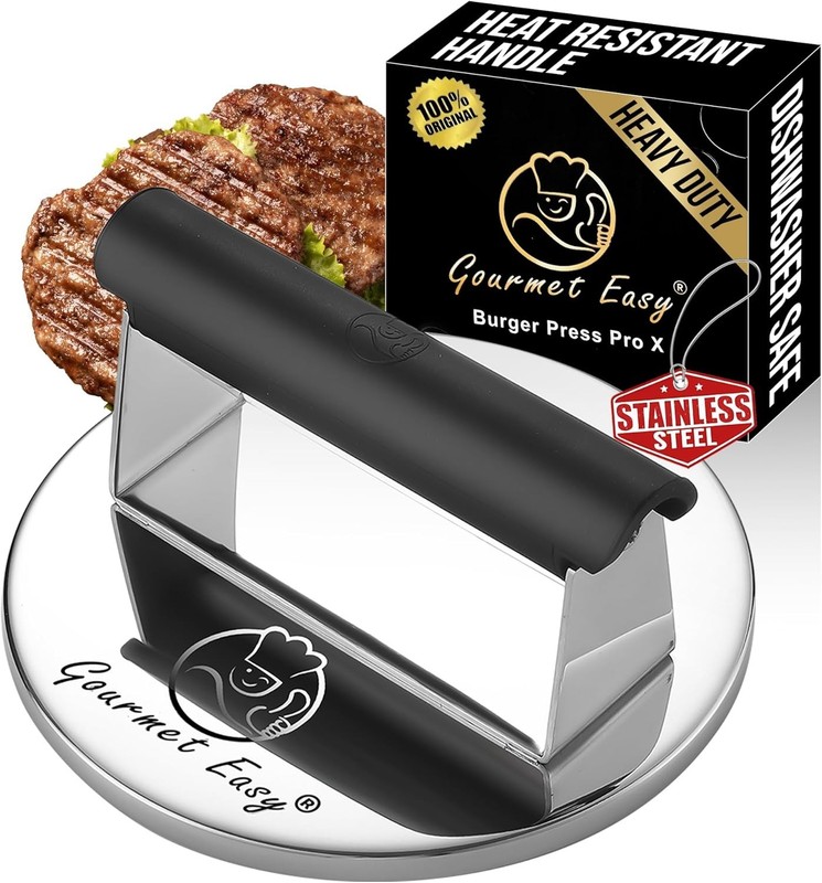Dishwasher Safe Smash Burger Press with Heat Resistant Handle for Grilling gallery