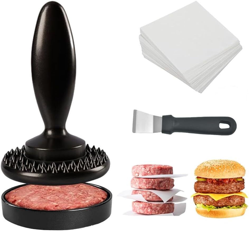 Premium Burger Patty Maker with 100 Wax Paper - Create Gourmet Burgers at Home gallery
