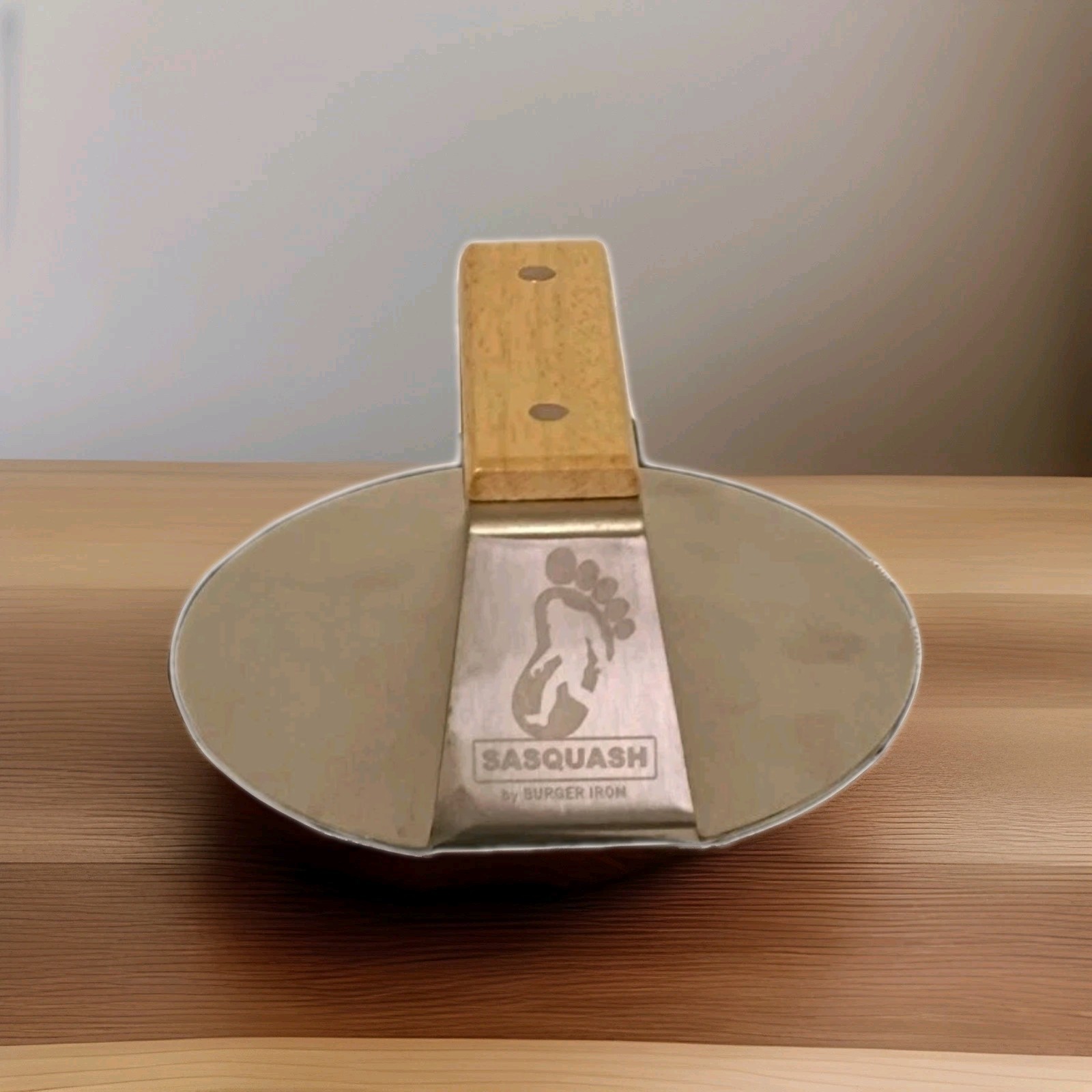 The Sasquash 6" Smash Burger Press Made In USA Welded Stainless Steel WideHandle gallery