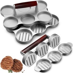 2 Burger Press Patty Maker Mini Meat Sausage Press 6 Slot and 3 Slot Patty Ma…