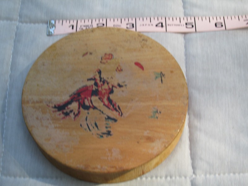 Wooden Hinged Hamburger Press Vintage with wooden Heart Shaped Trinket Box gallery