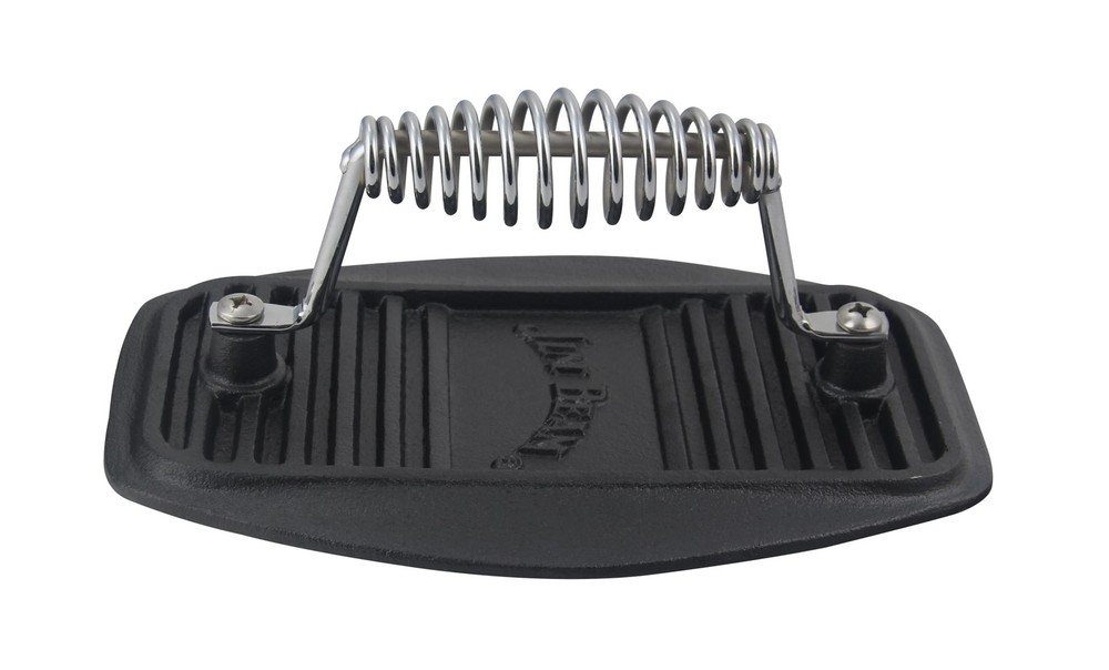 Stainless Steel Cast Iron Meat Press, Pre Seasoned for Delicious Meat, Steak,...