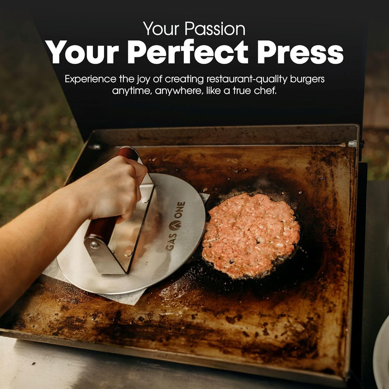 Gasone XL Burger Press – 8.5-Inch Burger Press Patty Maker – Stainless Steel Ham gallery
