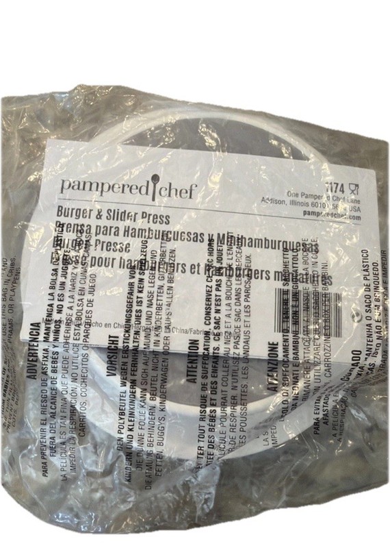 Authentic Pampered Chef Burger & Slider Press 1174 NEW And Sealed gallery