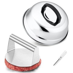 9in Melting Dome 5.5in Burger Press Stainless Steel Small Basting Cover With R