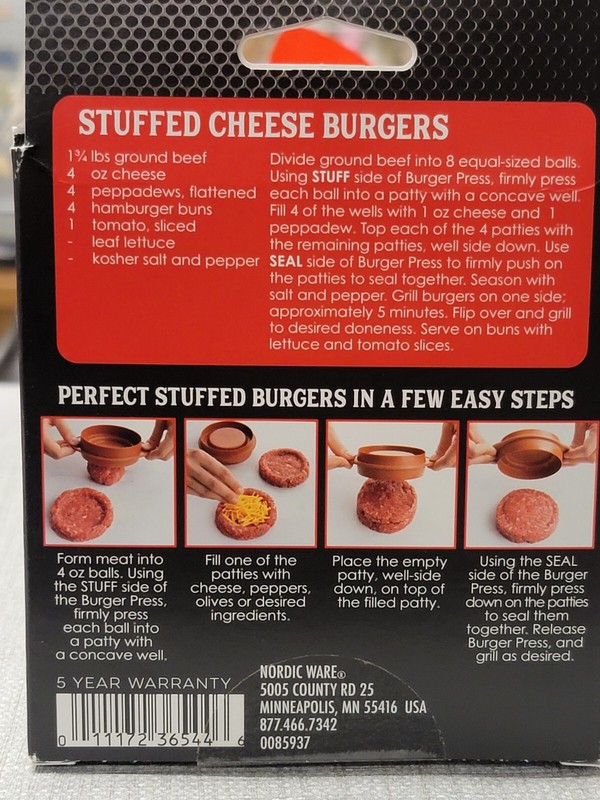 Nordic Ware 3 in 1 Stuffed Burger Press gallery