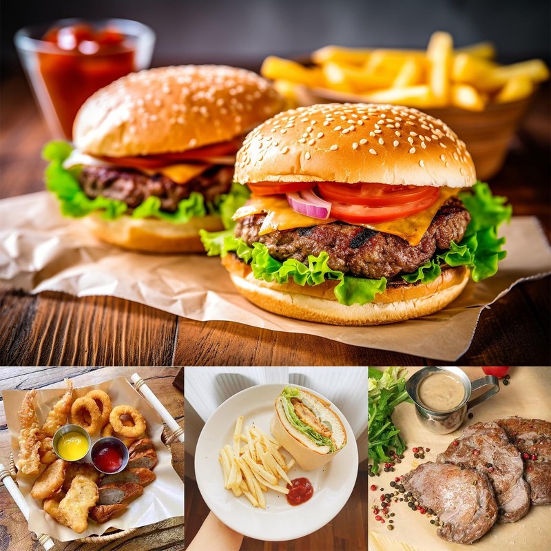 300Pcs Hamburger Patty Paper, 6"x6" 6-Inch(300PCS), 6-Inch(300PCS) gallery