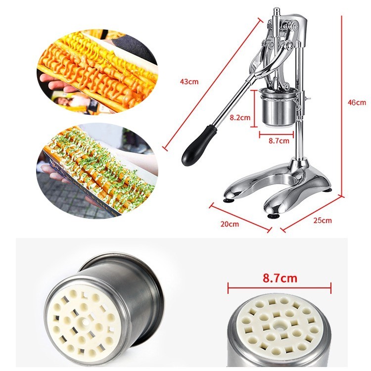 300mm Stainless Steel Mashed Potato Press Machine Hand Press Long Large French gallery