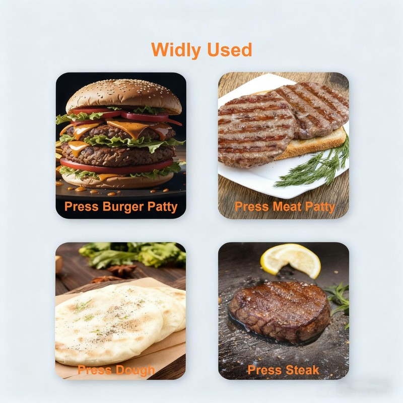Burger Press 6.3 Inch Stainless Steel Bacon Press Grill Press for Smasher Bur... gallery