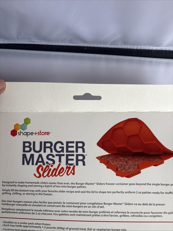 Shape Store Burger Master Sliders Press Freezer Container New Silicone Orange gallery