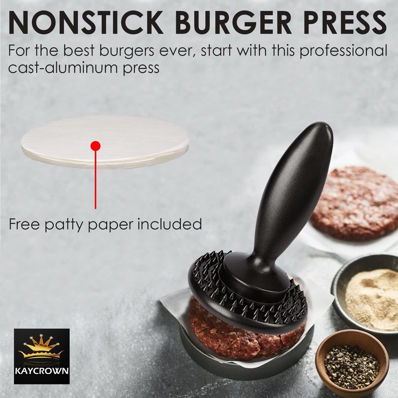 KAYCROWN Burger Press Hamburger Press, Dual Sided Meat Tenderizer and Pounder... gallery