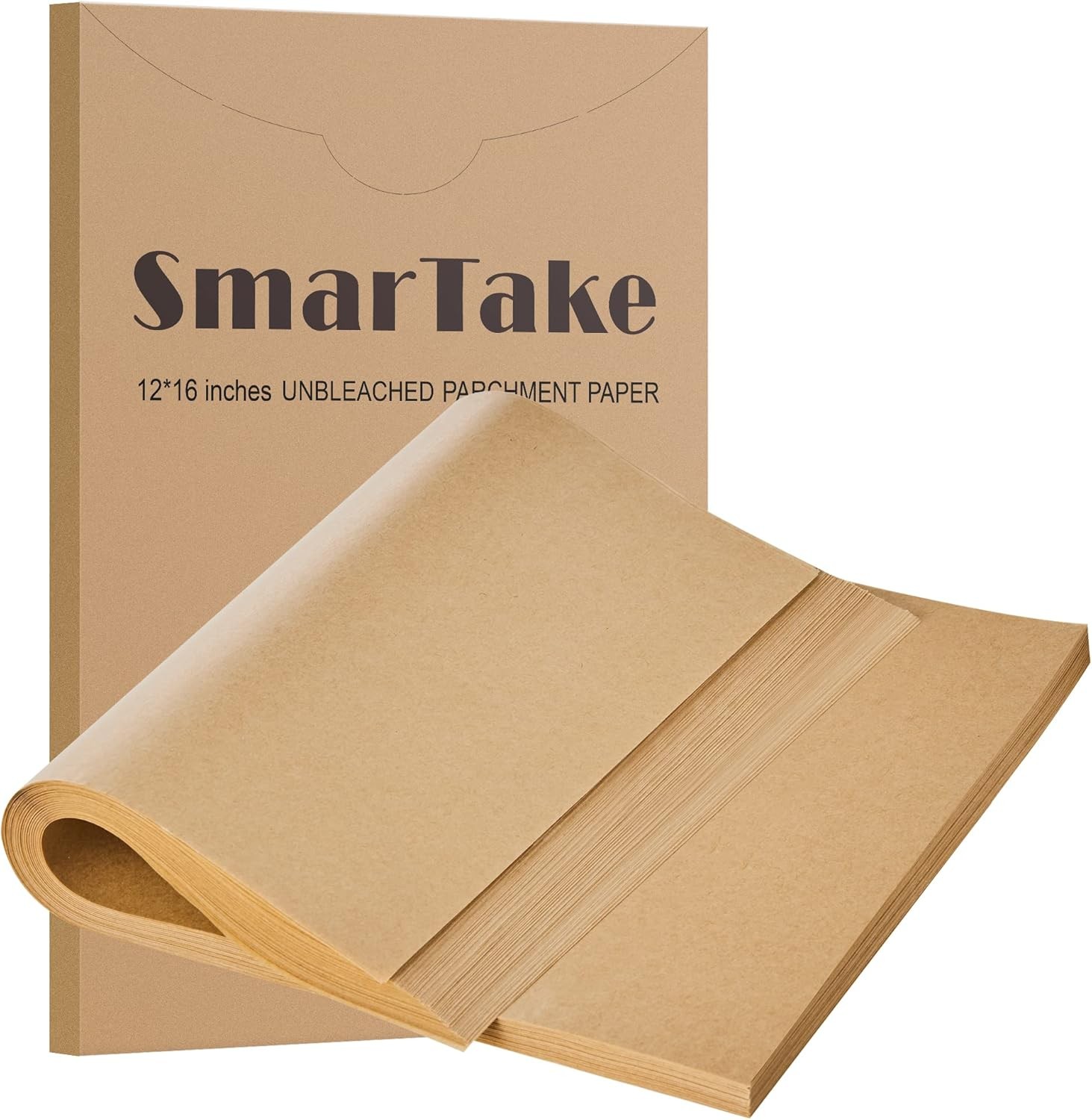 SMARTAKE 200 Pcs Parchment Paper Baking Sheets, 12x16 12 x 16, Unbleached gallery