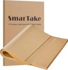 SMARTAKE 200 Pcs Parchment Paper Baking Sheets, 12×16 12 x 16, Unbleached