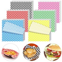 120Pcs Wax Paper Sheets for Food, 12 * 12 inches, Variety Colors — 6 colors