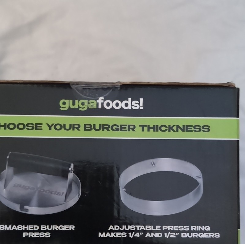 gugafoods Adjustable Metal Burger Press – Customizable, 3 Sizes gallery