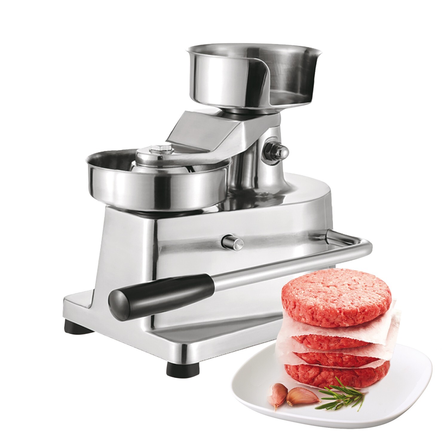 GorillaRock Hamburger Maker | 5-inch Meat Patties | 500 Pcs Paper Sheet Free Set gallery