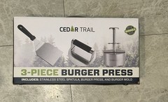 3- Piece Stainless Steel Burger Press By Cedar Trail New In Box