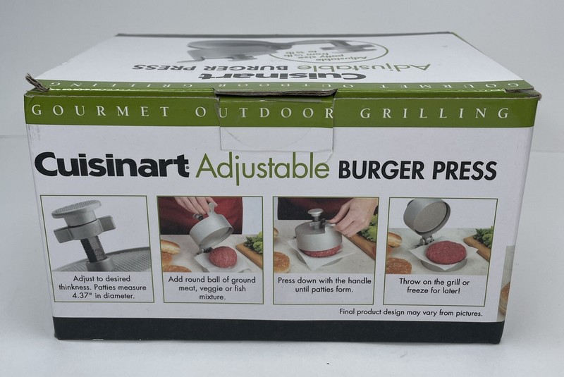 Cuisinart Adjustable Metal Burger Hamburger Press CABP-300 gallery