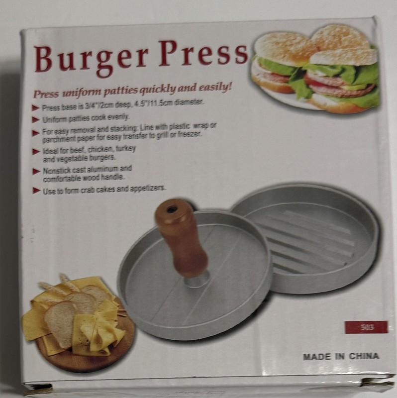 Hamburger Patty Maker Round Metal Mould Grill Burger Press - Cooking Tool gallery