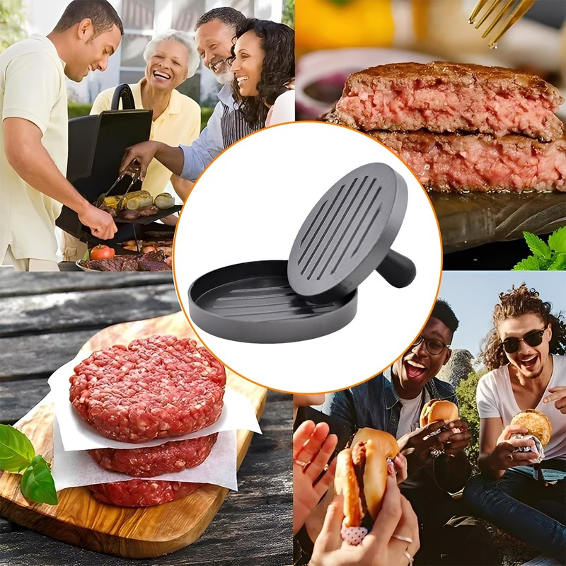 Aluminum Burger Press Patty Maker 2 PCS NonStick Papers Meat Beef Veggie gallery