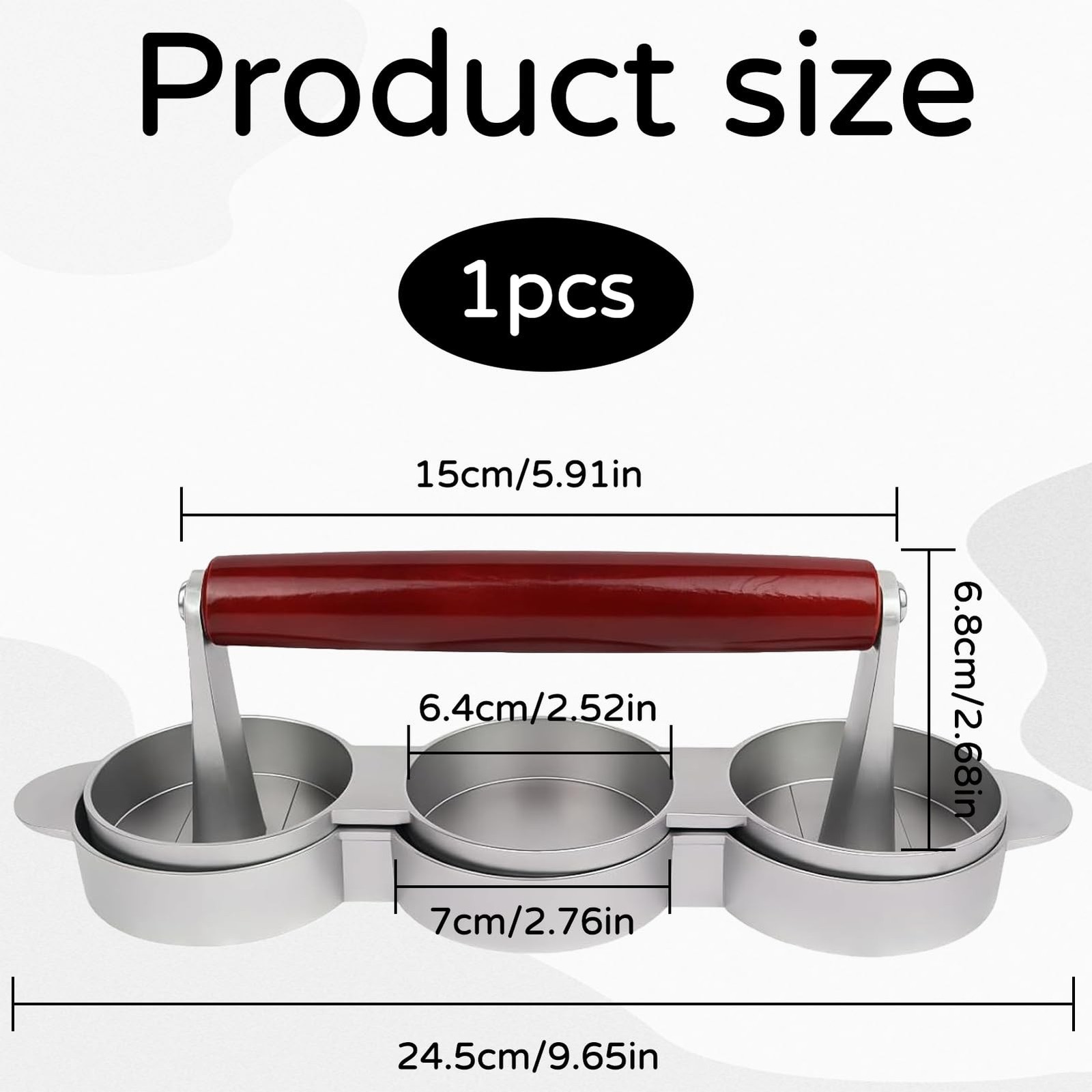 Mini Burger Press,Sausage Patty Press,Slider Burger Press to Make 3 Patties A... gallery