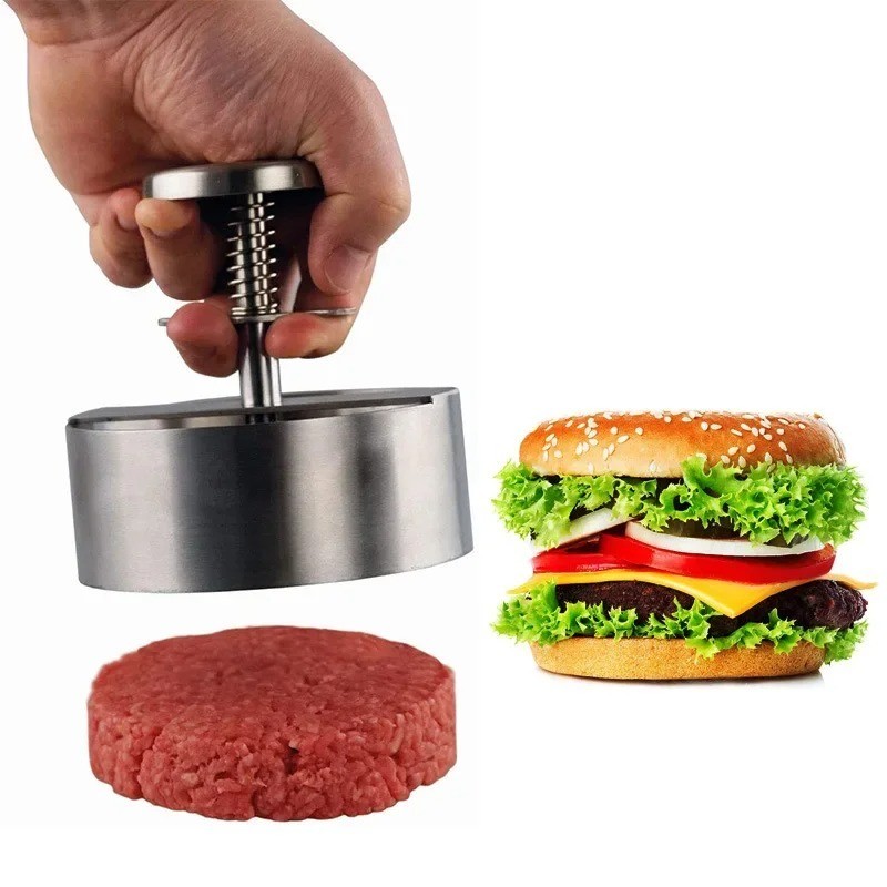 Stainless Steel Adjustable Hamburger Press & Patty Maker Non-Stick Professional gallery
