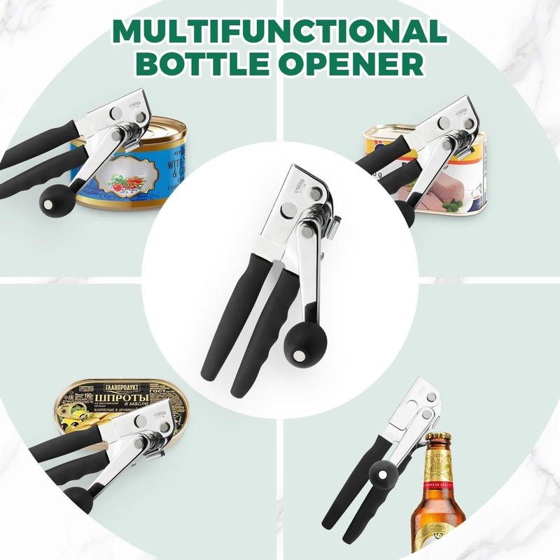 Commercial Can Opener Manual Heavy Duty Stainless Steel Handheld Smooth Edge ... gallery