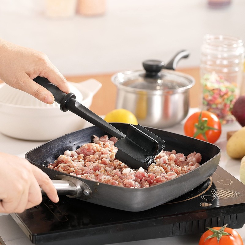 Meat Chopper Masher for Ground Beef and Hamburger Meat, Heat Resistant 5 Curv... gallery