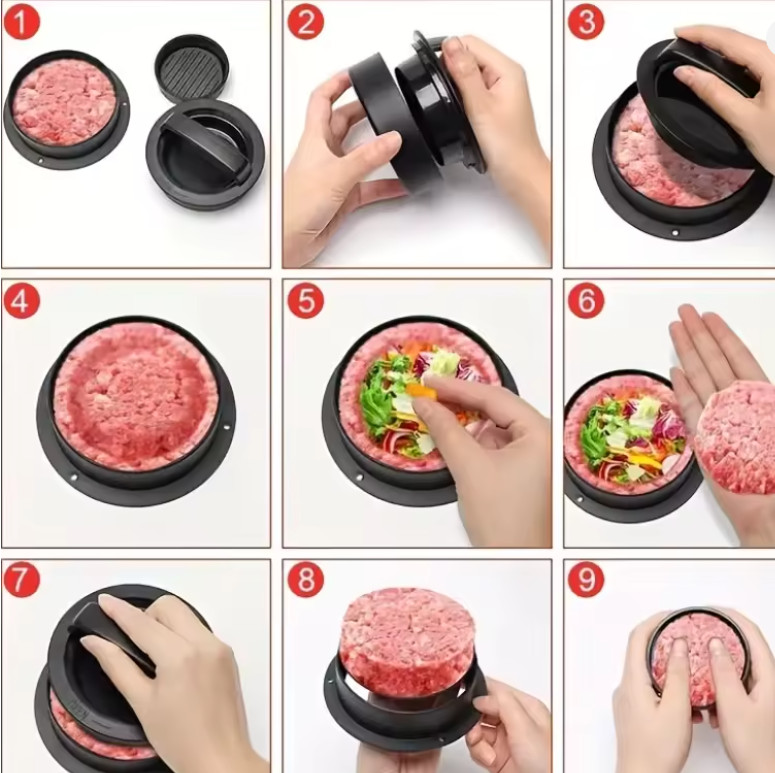 Non-Stick Burger Press Mold – Hamburger Patty Maker for Home Kitchen gallery
