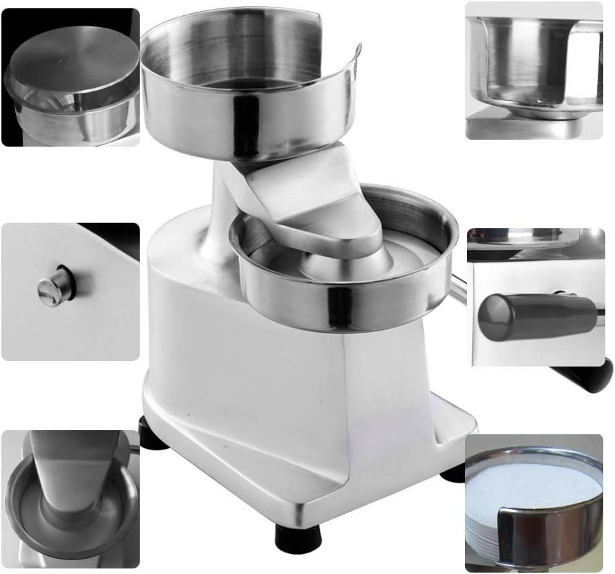 5 Inches/130Mm Sliver Commercial Hamburger Press Patty Maker Heavy Duty Meat For gallery