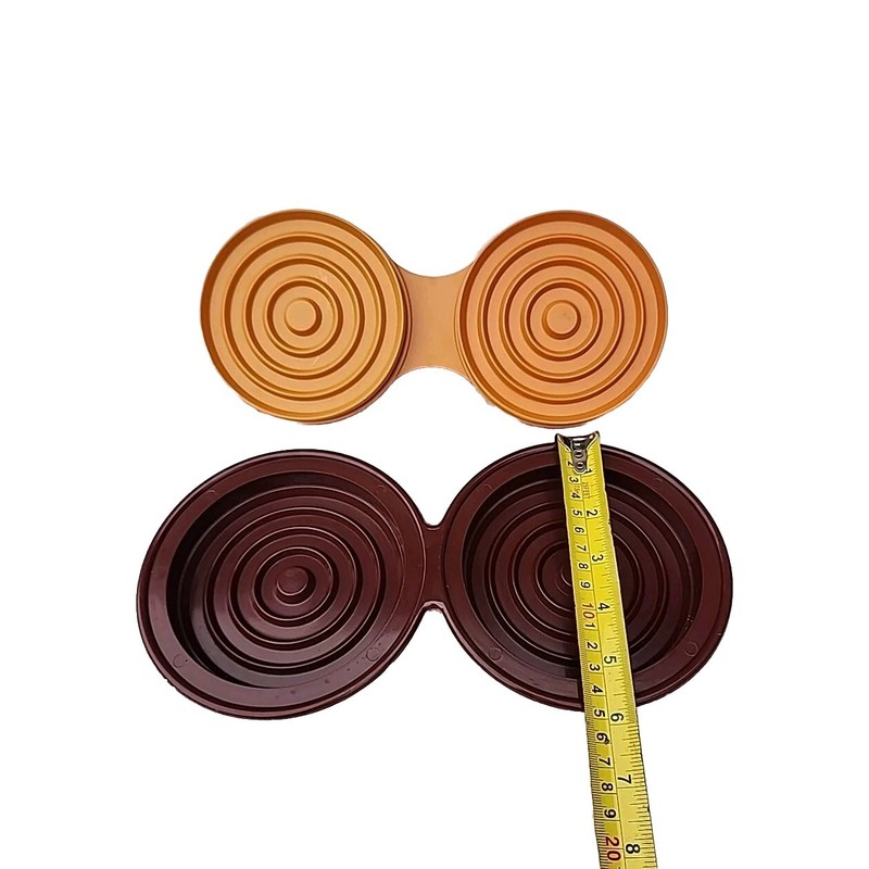 Charcoal Companion Orange & Brown Double Hamburger Patty Press Burger Mold EC gallery