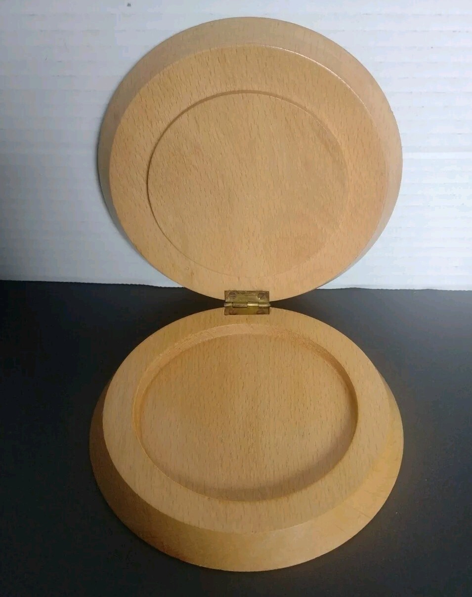 Vintage Wood Hamburger Press Roosters Made in Japan Retro Kitchen gallery