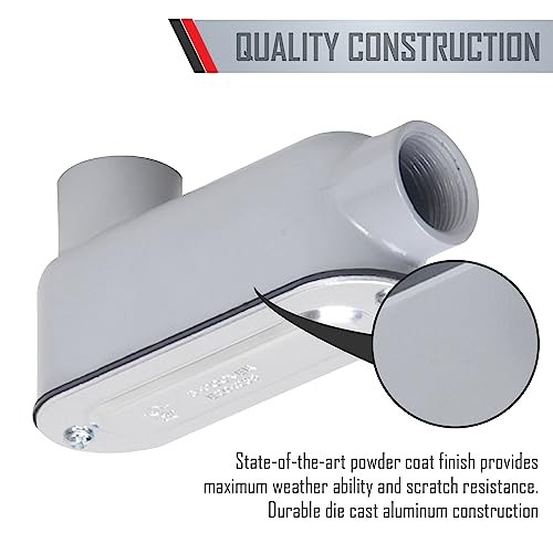 RLB200 Threaded LB Conduit Body, Die Cast Aluminum, Stamped Steel Cover, 2 2" gallery