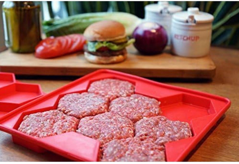 Burger Master Innovative 8-in-1 Burger Press & Freezer Container Makes 8 Quar... gallery