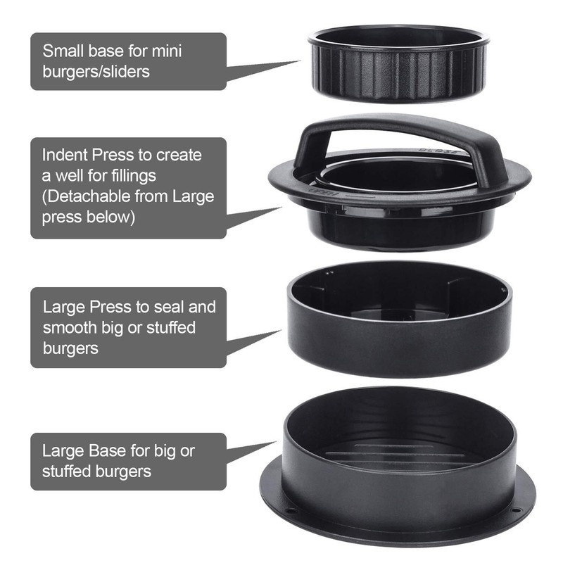 Hamburger Press Patty Maker Mold with 100 Pcs Wax Disc Papers for Cooking gallery