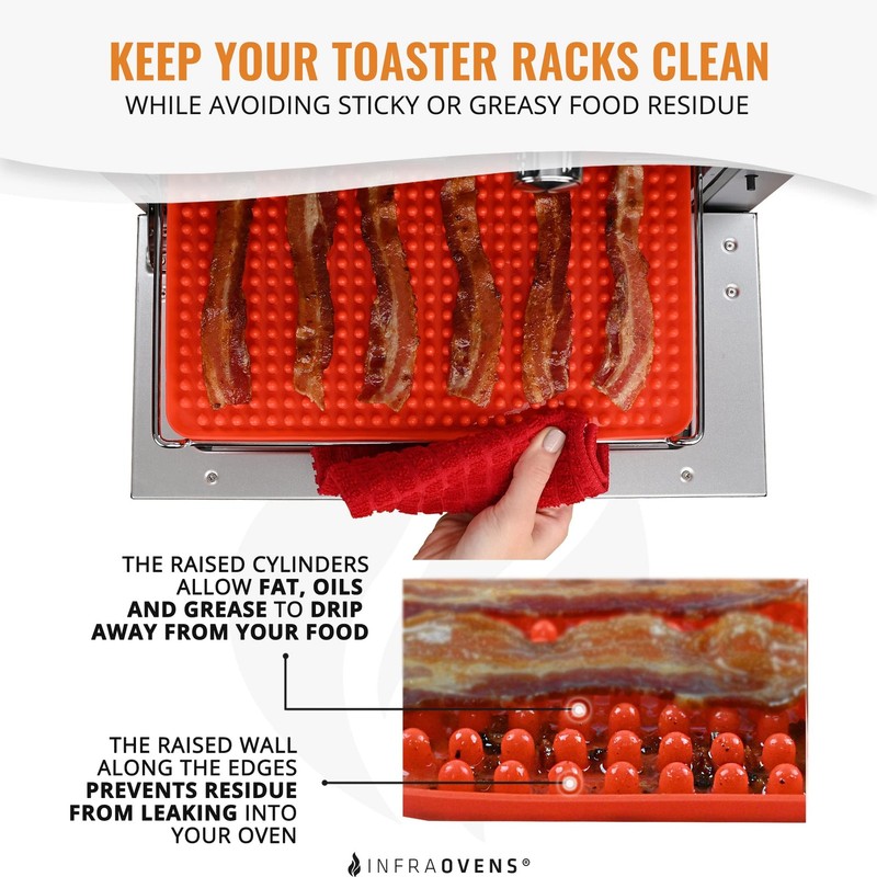 Toaster Oven Air Fryer Reusable Mats Accessories 10 x 12, 10 x Black gallery